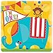 Amscan Circus 1st Birthday Party Square Dinner Plates, Multicolor, 10
