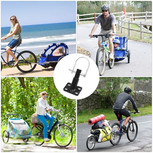 VOSSOT Fahrradanhänger Kupplung, Kupplung für Fahrrad mit Sicherungsstift, Hundeanhänger für Kinderanhänger Fahrrad Anhängerkupplung, Hundefahrradanhänger Hunde, Adapter Fahrradanhänger