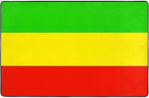 Alfombra moderna antideslizante con diseño de hojas de marihuana, colores rasta, alfombra de área rectangular para sala de estar, sala de estar,