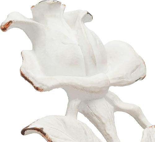 Miniatura 7 de SOFFEE DESIGN 2 ganchos individuales blancos con diseño de rosas 3D, estilo retro adornado para decoración de pared de habitación, abrigo, sombrero,