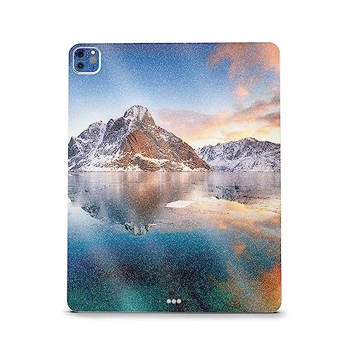 Image of MightySkins Carbon Fiber Skin Compatible with Apple iPad Pro 12.9 inch M2 6th Gen (2022) Full Wrap Kit - ICY Lake | Protective, Durable Textured Carbon Fiber Finish | Easy to Apply | Made in The USA