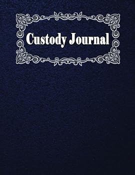 Paperback Custody Journal: Visitation, Communications, Child Support, Expenses Log, blue Cover Book