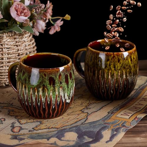 Taza grande de cerámica 20oz con asa, color amarillo miniatura 4