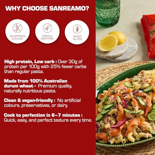Image of San Remo Elbows Pasta, 500g | Italian-Style Pasta Shape | Quick & Easy Cooking | 100% Vegetarian | No Preservatives (Pack of 3)