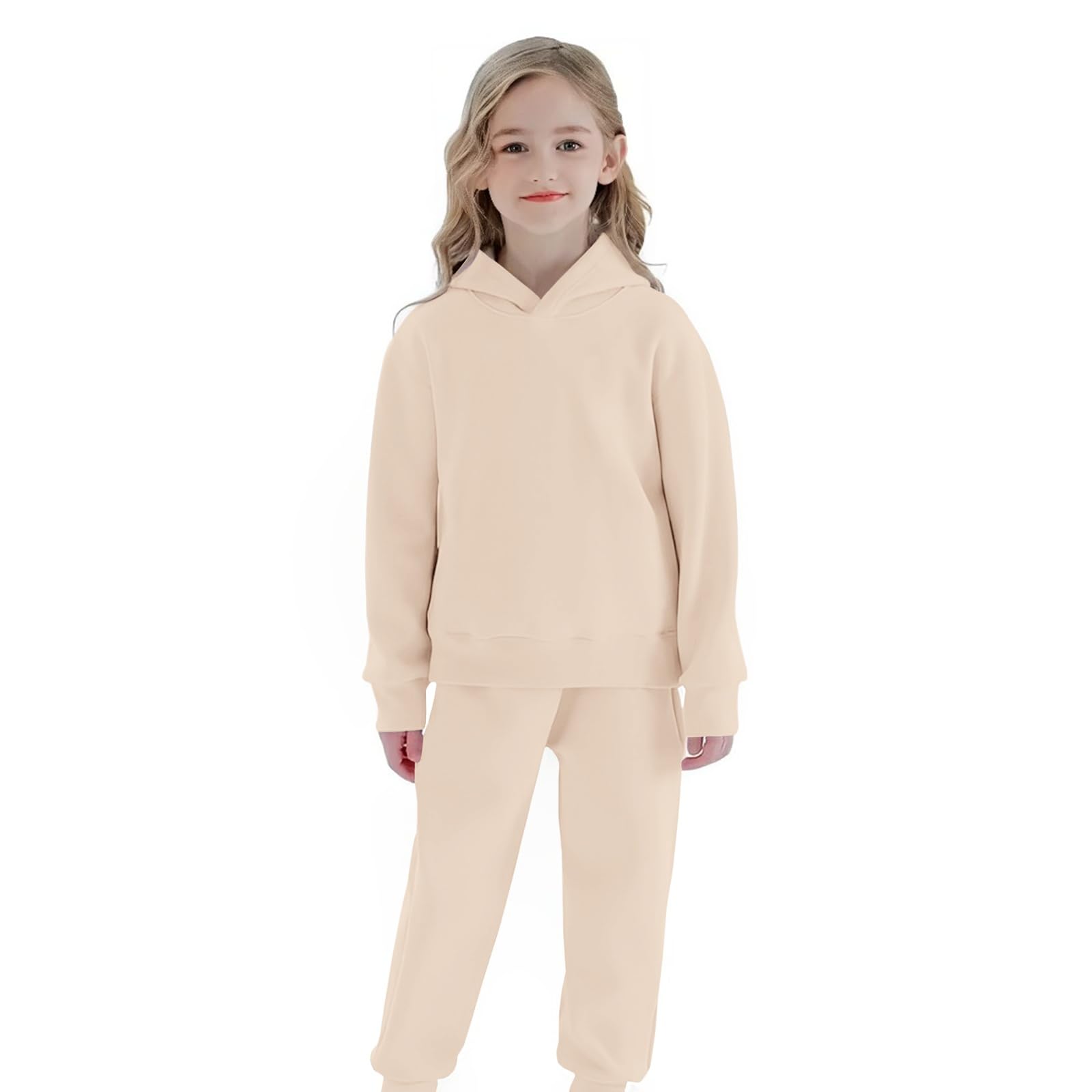 Kids 2-Piece Sweatsuit Set - Hooded Pullover And Jogger Pants - Comfortable Casual Outfits Size 7-12