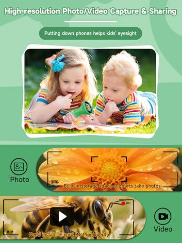 Image of Acoath Microscope for Kids, 1000X Handheld Digital Miniscope with 2.0 inch Screen, Portable Pocket Microscope Education Toys Birthday Gifts for Age 3 4 5 6 7 8 9 10 Girls Boys-Green