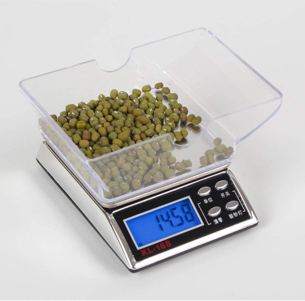 Mini balanza electrónica de joyería de precisión 0,01G balanza de Hierba de té de gramaje de Alta precisión Mini balanza pequeña (500g/0,01g)