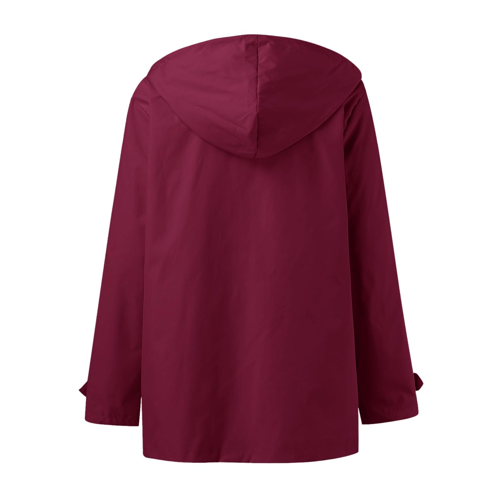 Regenjacke Damen-Kapuzenpullover wasserdichter Regenmantel mit soliden Taschen Reißverschlussjacke für Workout Outdoor-Jacke