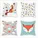ZYFSKR 4 Piezas Cojin Funda De Almohadón De Poliéster Cojines Decoracion Funda De Almohada Abrazo Zorro para Sofá Dormitorio Coche Pulgada 45X45Cm