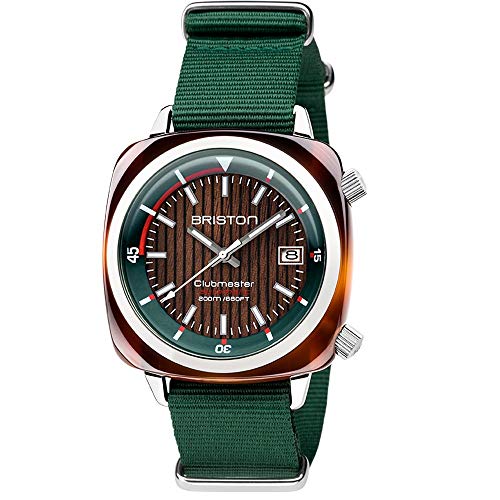 BRISTON - Clubmaster Diver Yachting Acetate - HMS Automatic English Green, Green, Strap, Green, Strap