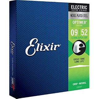 Cordes Elixir® pour guitare électrique 7 cordes avec revêtement OPTIWEB®, Light (.010-.052) - Les Beatles, Paul McCartney, John Lennon, RIngo Starr, George Harrison Cordes Elixir® pour guitare électrique 7 cordes avec revêtement OPTIWEB®, Light (.010-.052) – Image 2