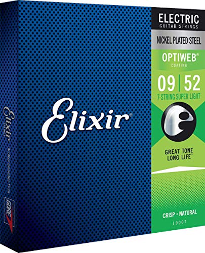 Cordes Elixir® pour guitare électrique 7 cordes avec revêtement OPTIWEB®, Light (.010-.052) - Les Beatles, Paul McCartney, John Lennon, RIngo Starr, George Harrison Cordes Elixir® pour guitare électrique 7 cordes avec revêtement OPTIWEB®, Light (.010-.052) – Image 3