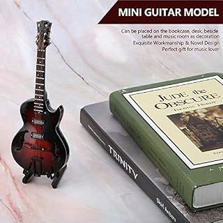 Ornements de modèle de Guitare en Bois Handmading, réplique de Guitare Miniature Classique avec Support et étui modèle… - Les Beatles, Paul McCartney, John Lennon, RIngo Starr, George Harrison Ornements de modèle de Guitare en Bois Handmading, réplique de Guitare Miniature Classique avec Support et étui modèle… – Image 3