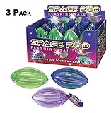 Light Up Football 3 Pack Bundle - Space Pod Flashing Football