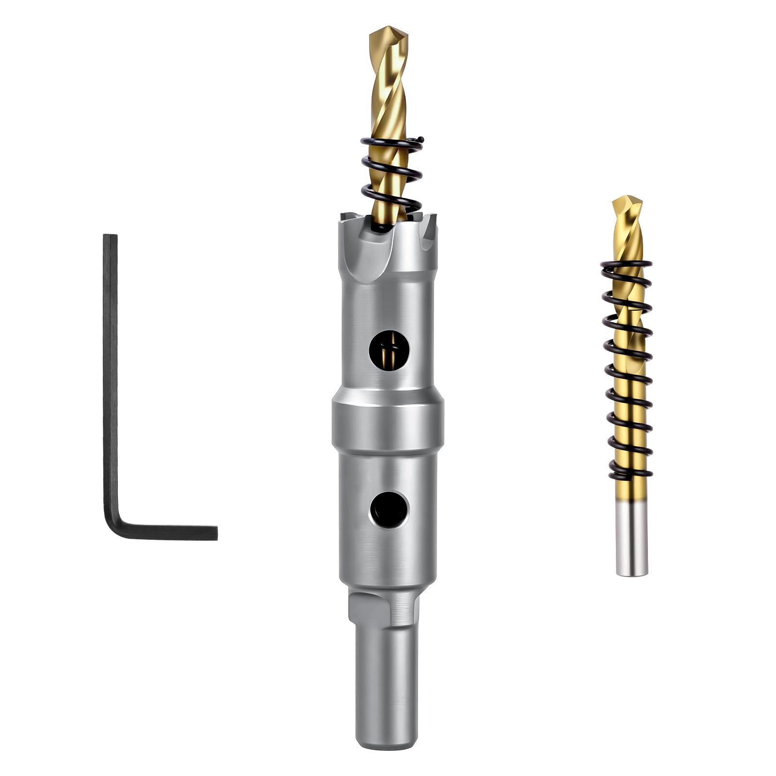 Flintronic TCT Carbide Hole Saw, 16mm Heavy Duty Tipped Hole Cutter with Pilot Drill Bit, Suitable for Hard Metal, Stainless Steel, Iron, Aluminum, Copper, Plastic