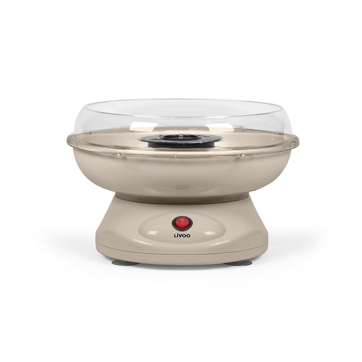 Machine a barbe a papa - LIVOO - DOM468C - 450W - Cuve et couvercle amovibles - Cuillere doseuse et 10 sticks en bambou inclus