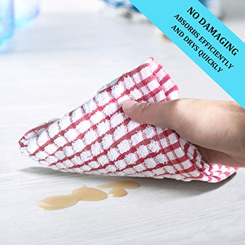 LAZI Kitchen Dish Towels, 16 Inch x 25 Inch Bulk Cotton Kitchen Towels Set, 6 Pack Dish Cloths for Washing Dishes Dish Rags for Drying Dishes Kitchen Wash Clothes and Dish Towels