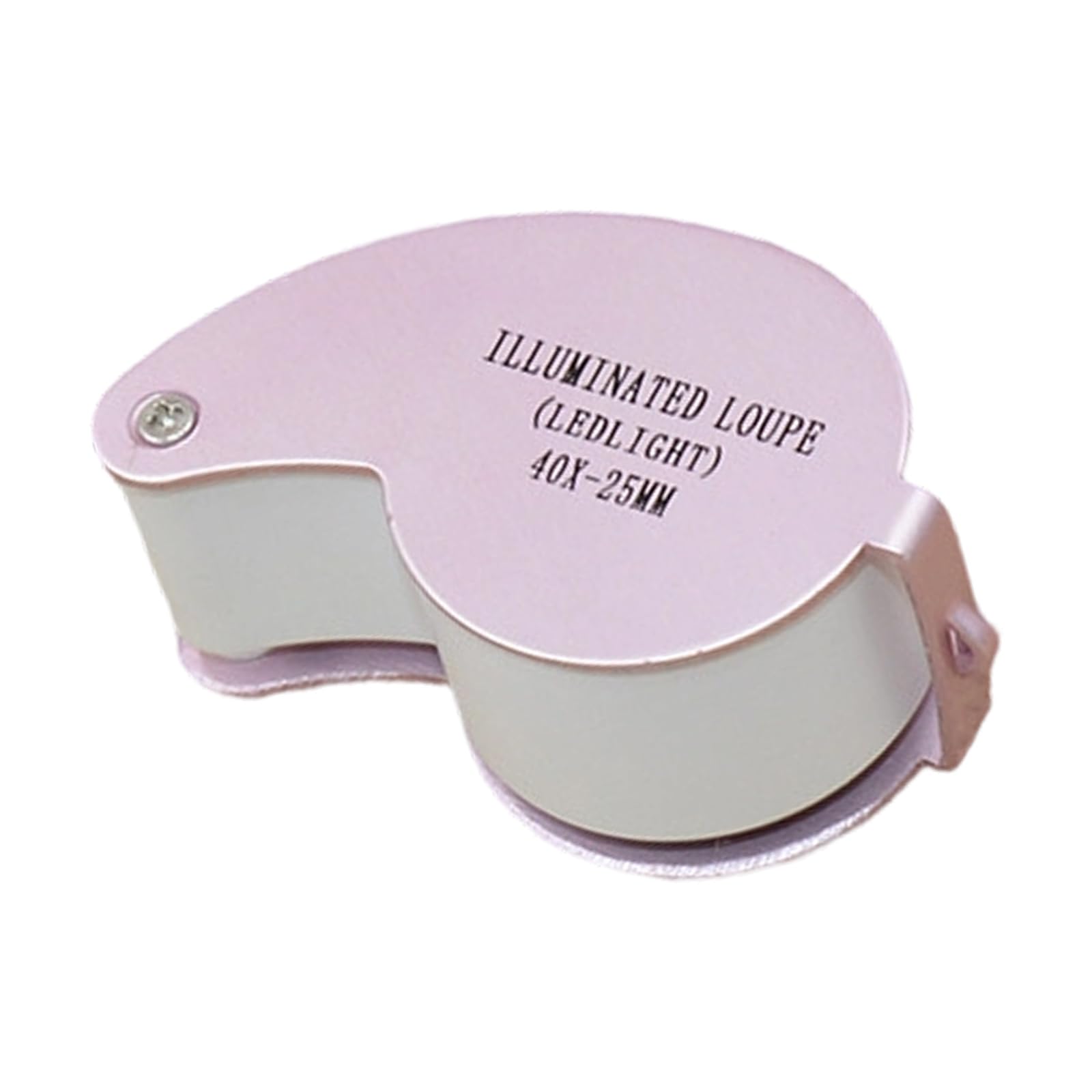 40X Magnifier Glass Foldable Handheld with Light for Jewelry Stamps Coin Inspection Lens High Magnification