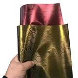 1.52x18m 1 Roll Sizes PET- Gold Honeycomb Carbon car Vinyl Wrap Film with air Release, Car Stickers Laptop Skin Auto Accessories