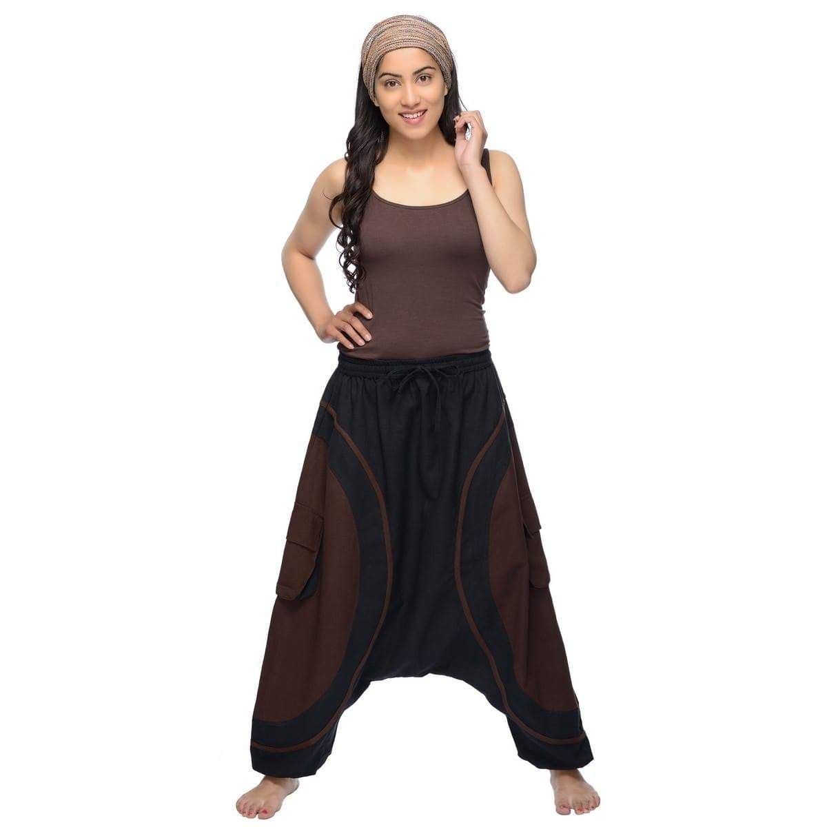 Simandra Pantalón Harem o Harén, Pantalones Aladin, Bombachos para Mujeres, Fair Trade Nepal