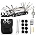 FRECOO Fahrrad Multitool, Fahrrad Werkzeug Tool 16-in-1-Multifunktions Fahrrad Werkzeug Reparaturset für Fahrrad Reparatur, Werkzeugset Fahrrad mit Reifenheber, Selbstklebendes Fahrradflicken usw