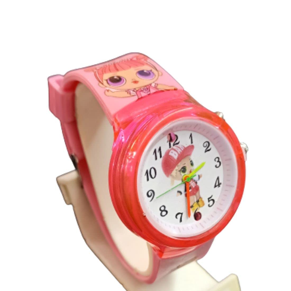 SS TRADERS Seven Lighst Cute Pink Analog Watch for Boys and Girls/Good Gift/Birthday Gift/Childrens Watch (B08ZYYRQJN) Amazon Price History, Amazon Price Tracker
