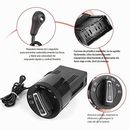 Sensor de luz automático contra descuidos con interruptor faro LED 2