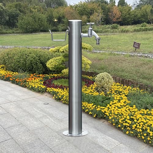 PQVMZQEMQ Grifo de jardín con Columna de Agua Independiente, anticongelante y antiescarcha, Fuente de hidratación Exterior para césped, Granja, Pasto, riego, Patio (Altura: 50 cm/19,7 Pulgadas)