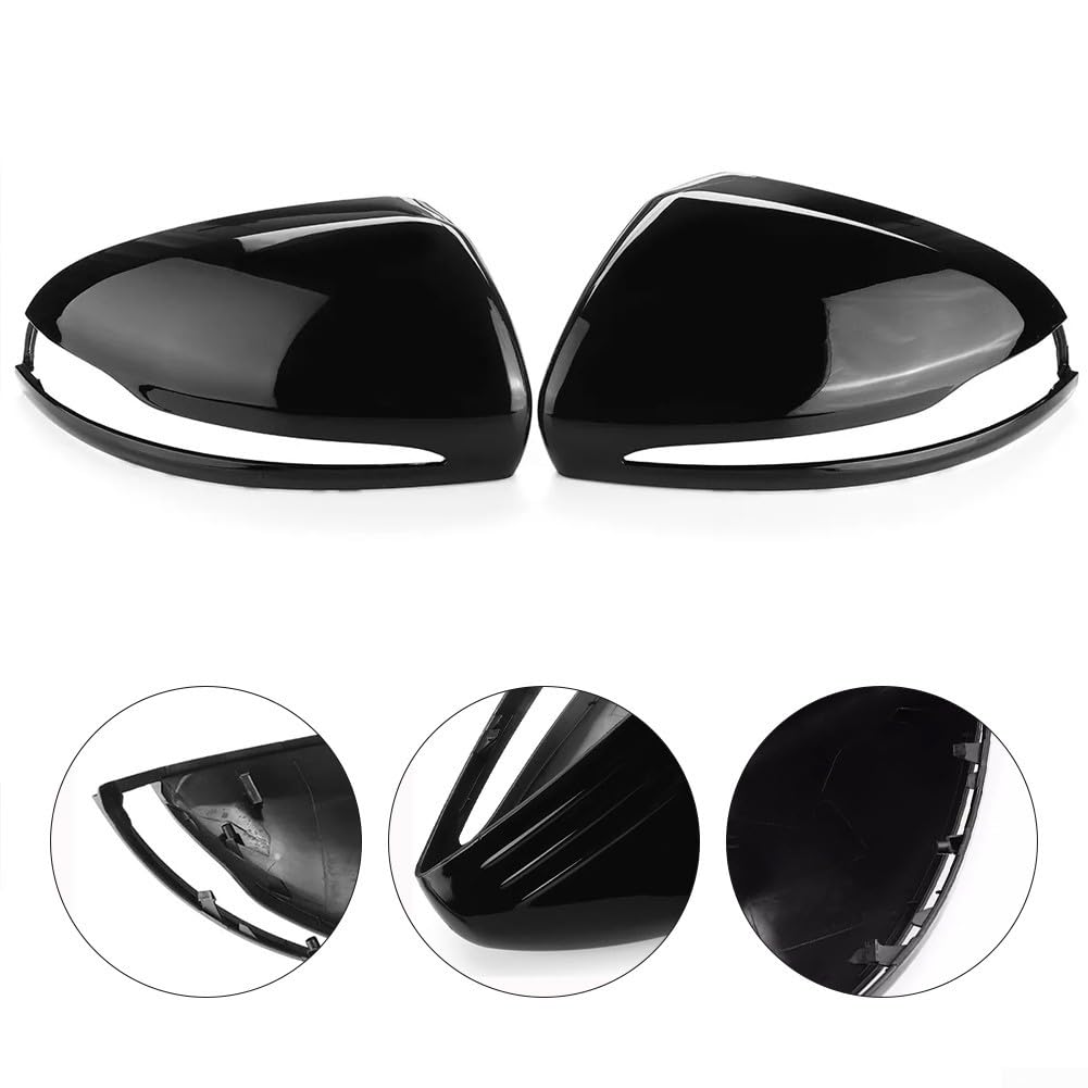 Set di calotte per specchietti retrovisori in nero lucido per Mercedes C W205 E W213 per GLC X253 con guida a sinistra