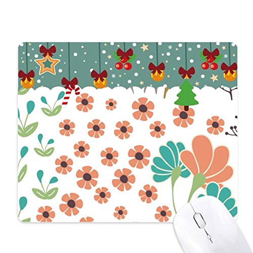 Tapis de souris en caoutchouc GreenOrange avec base antidérapante et motif fleurs