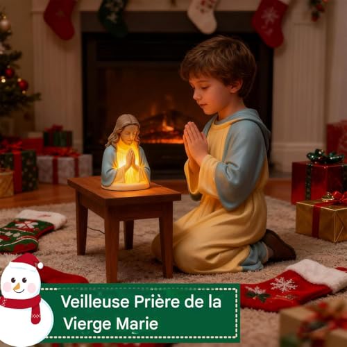 Veilleuse Vierge Marie lampe statue religieuse pour maison et bureau - 4