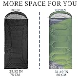 tuphen Sleeping Bag - 3-4 Seasons Camping Sleeping Bags for Adults for Hiking, Backpacking, Cold Weather & Warm Lightweight Travel Gear - Image 2