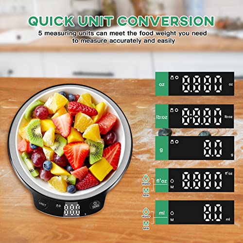 Joyhill Food Scale, 5Kg/0.1G Digital Kitchen Scale For Food Ounces And Grams Baking & Cooking, Premium Stainless Steel Food Weight Scale With Led Display, Ultra Accurate, Batteries Included #TOP3