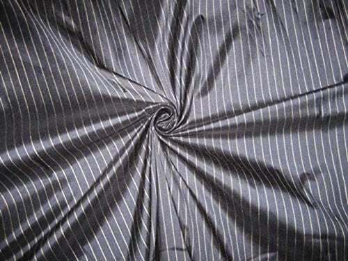 Tissu soie dupioni bleu marine foncé argenté au mètre pour veste