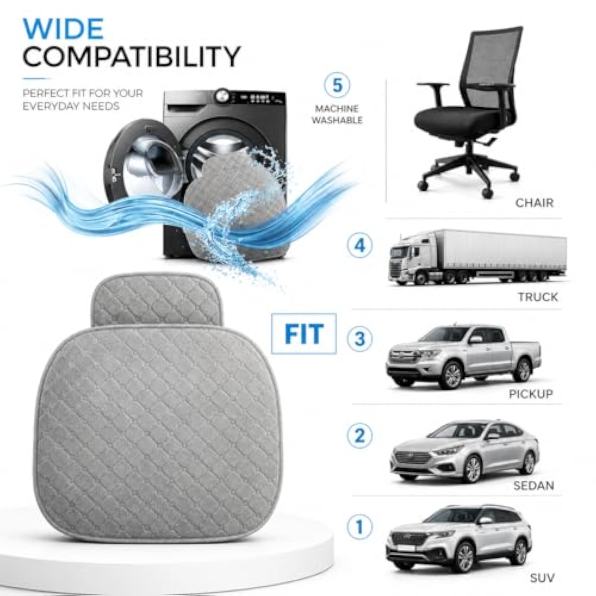 Memory Foam Car Seat Cushion for Comfort