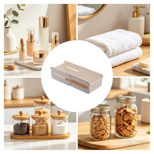 Bandeja de almacenamiento multiusos y cajón extraíble para muebles 6