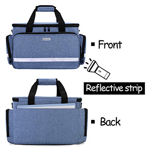 Curmio Nurse Bag, Medical Bag Clinical Bag With Inner Dividers And No-Slip Bottom For Home Visits, Health Care, Gift For Nursing Students, Physical Therapists, Doctors, Blue (Patent Pending) #TOP2