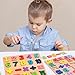 Number Blocks Toys for Kids,Alphabet Puzzle,Toddler Wooden Puzzles for Toddlers 3-5,Preschool Educational Gift