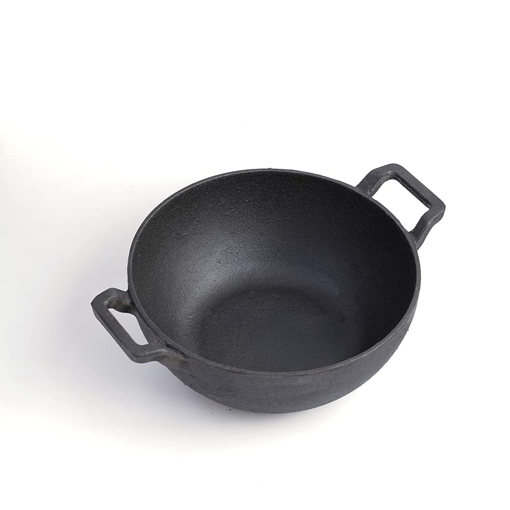 Buy The Indus Valley Cast Iron Kadai/Kadhai for Cooking & Deep Frying