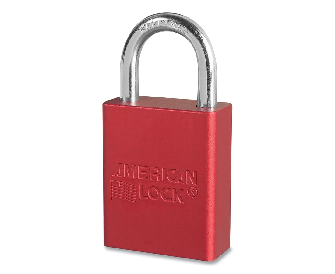 American Lock A1105 RED 1-1/2 in. Aluminum Body Padlock Keyed in Red