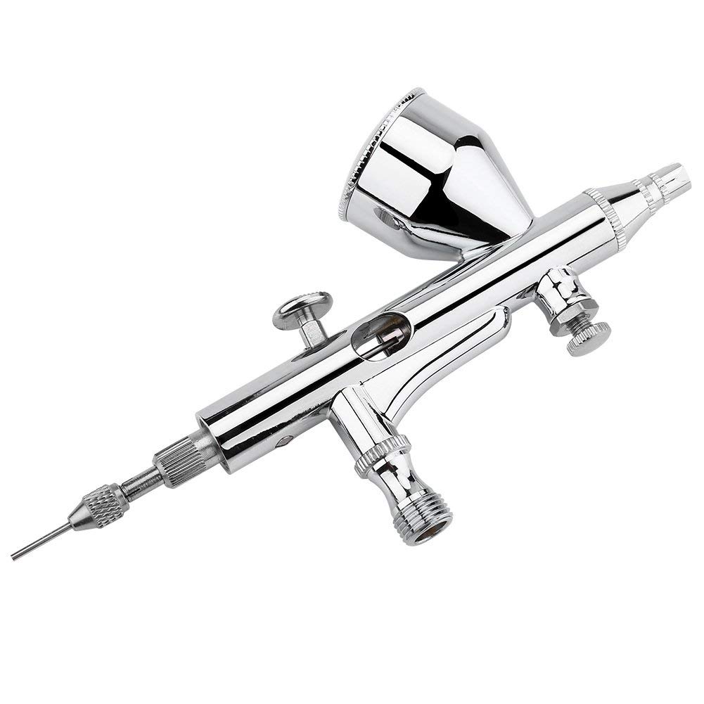 Walfront - Kit aerografo a doppia azione, 0,2 mm, 0,3 mm, 0,5 mm, pistola a spruzzo per torte, unghie, modello