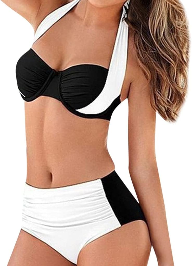 Jinhua YiyanWomen's Swimsuit Women's Swimming Suit Womens High Waist Padded Push-up Bikini Set Swimsuit Bathing Suit Swimwear Swimwear Women (Size : XX-Large)
