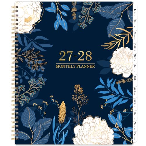 2027-2028 Monthly Planner - 2 Year Monthly Planner/Calendar 2027-2028, Jan 2027 - Dec 2028, 11" x 9", 24 Monthly Planner with Tabs, Back Pocket, Holidays, Twin-Wire Binding, Note Pages