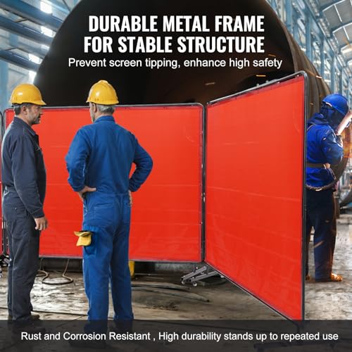 VEVOR 3-Panel 6x8ft Welding Screen