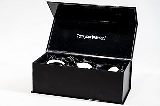 Brain Balls Juggling Set - Juggling Balls for Beginners and Working Professionals Set of 3 120g balls in a professional desktop case - Fun Home and office Workout to turn your brain on! - Juggle Balls for Kids, Adults - Juggling Balls (Black - White)