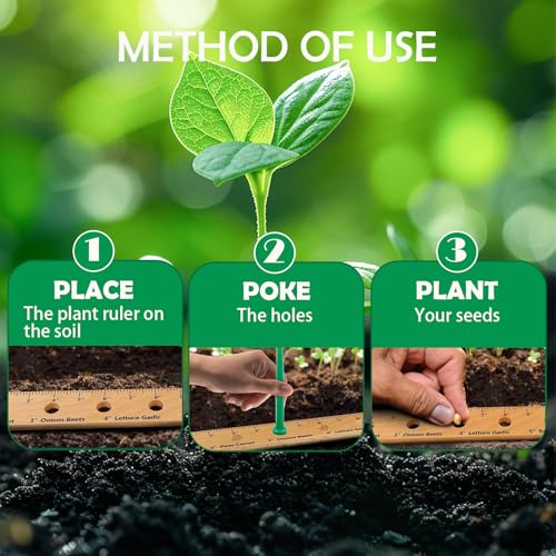 Regla Plegable de Madera para Siembra Precisa en Jardín miniatura 4