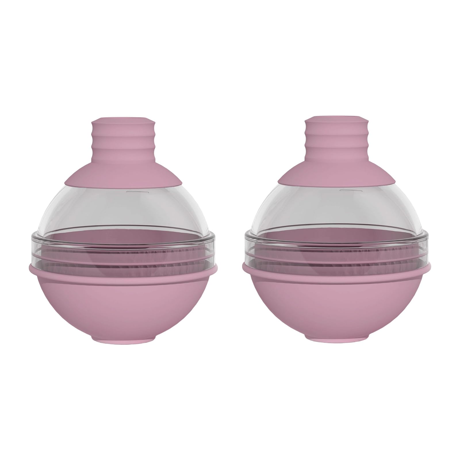 jiingekk 2pcs Big Sphere Trays for Drinks, Space Saving Silicone Molds for Easy Release Ice Balls Big Sphere Trays for Drinks
