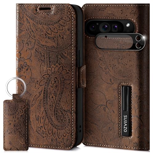 Étui Google Pixel 9 Pro magnétique protection RFID portefeuille mince cuir