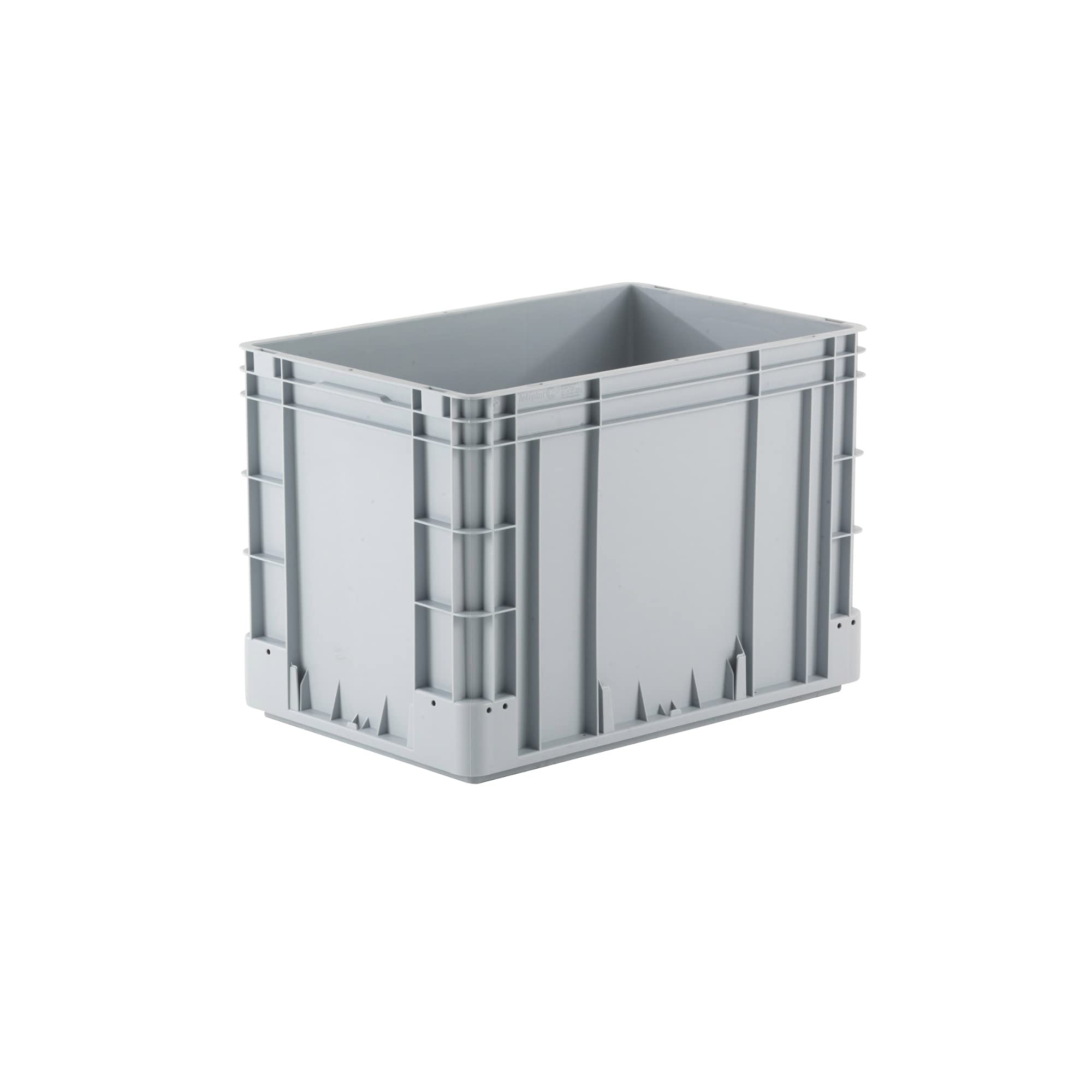 Provost Bac gerbable norme europe poignées fermées gris 80L - 60 x 40 x 42cm