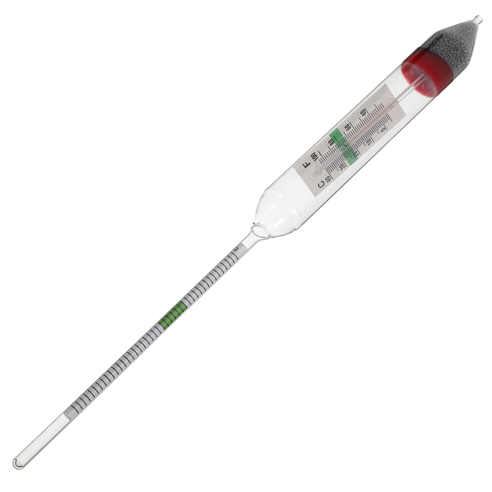 Salzwasser Teststreifen und Glas Hydrometer zur Genauen Messung des Salzgehalts im Aquarium mit Salinitäts Hydrometer für Fisch Tank und Meerwasserqualität